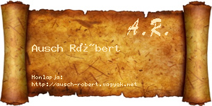 Ausch Róbert névjegykártya